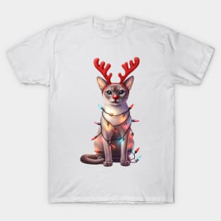 Christmas Red Nose Singapura Cat T-Shirt